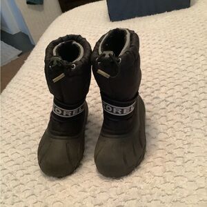 Sorel Kids Black and Gray Snow Boots